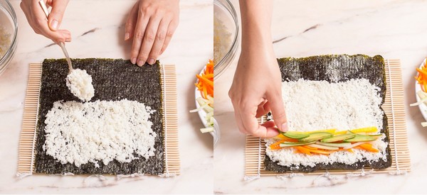 cách làm cơm cuộn