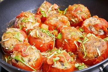 Bí quyết làm món thịt nhồi cà chua bổ dưỡng, đẹp da cho cả nhà ưa thích
